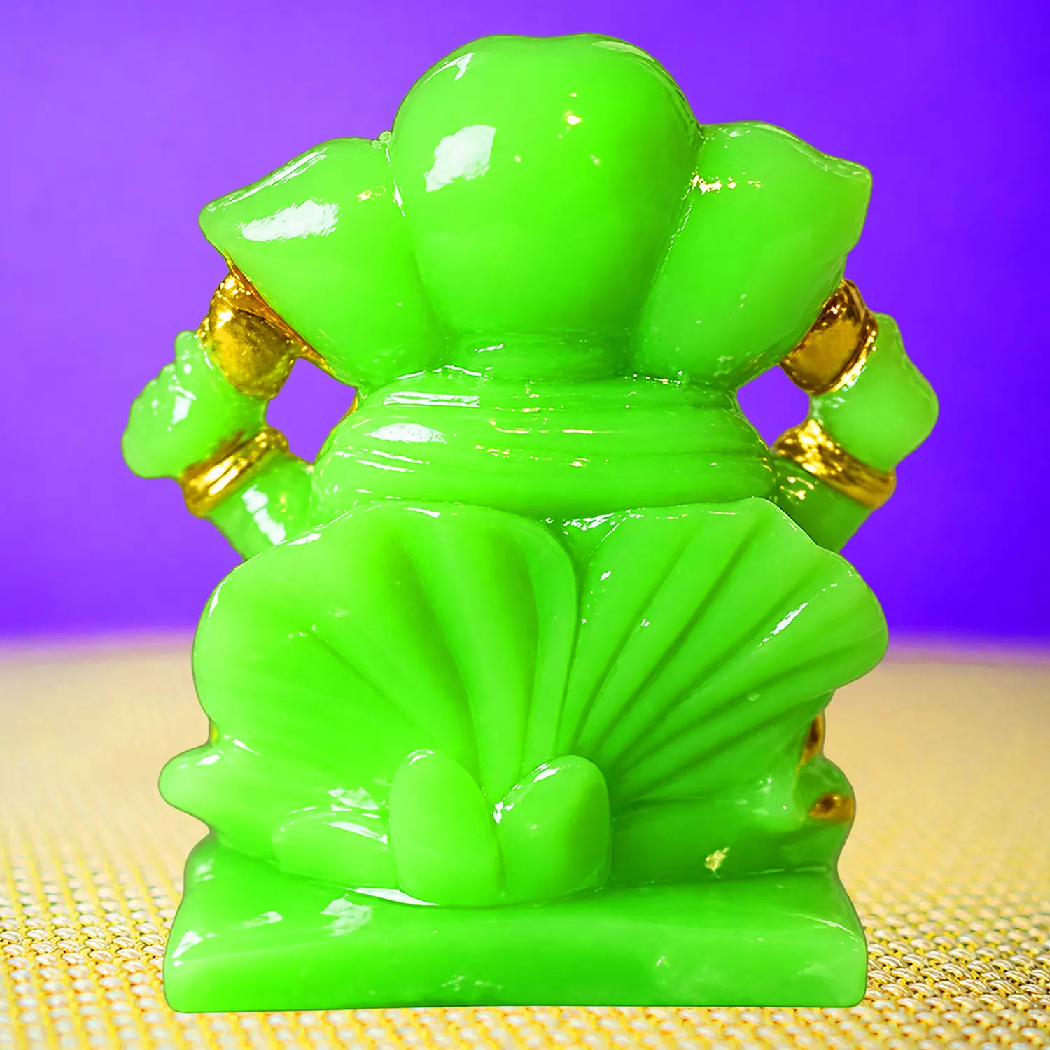 Shanta - Green Ganapati Idol - Image 4