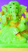 Shanta - Green Ganapati Idol